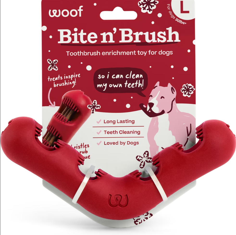 LIMITED EDITION Woof Bite N' Brush - Red