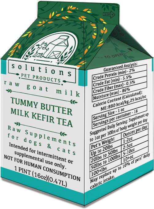 Solutions Pet Products Tummy Butter Tea Cultured Raw Goat Milk - Pint