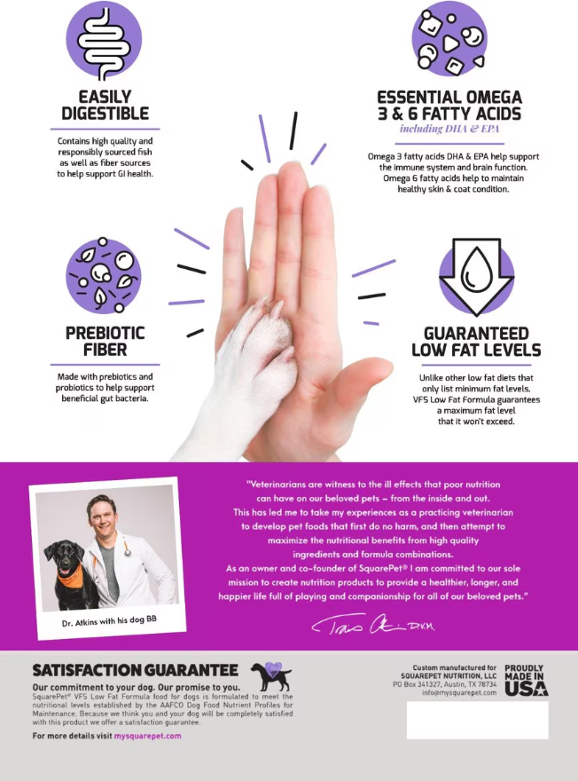 SquarePet VFS Canine Low Fat
