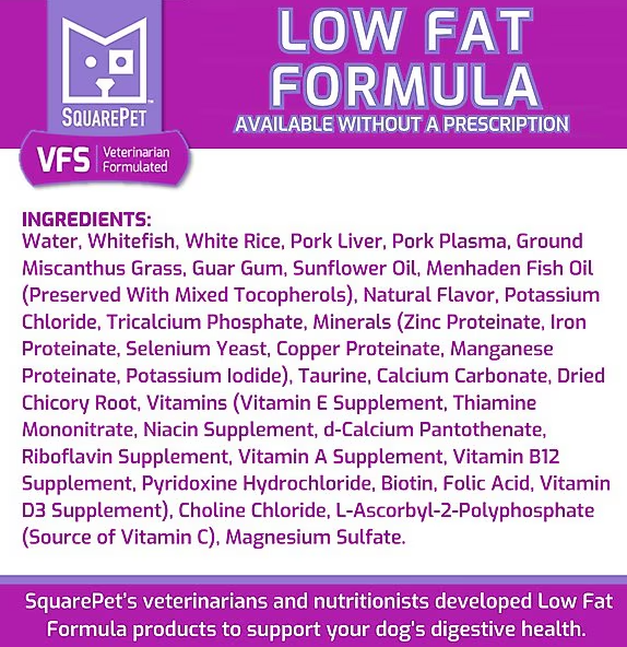 SquarePet VFS Canine Low Fat 13 oz can