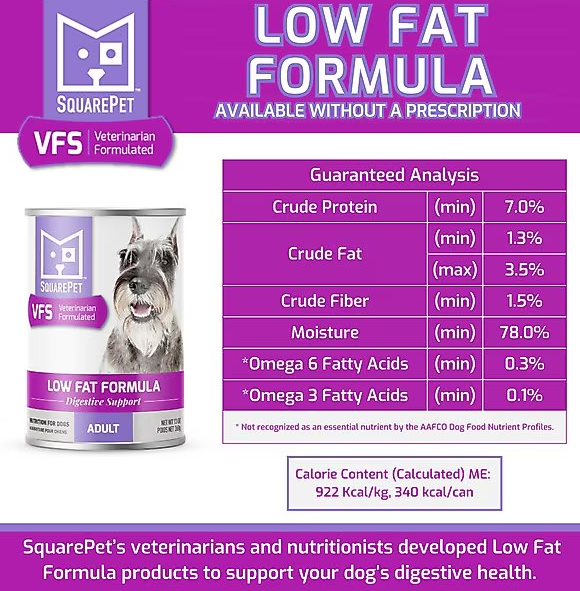 SquarePet VFS Canine Low Fat 13 oz can