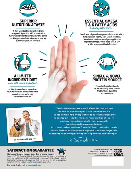 SquarePet VFS Canine Skin & Digestive Support