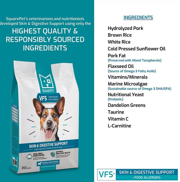 SquarePet VFS Canine Skin & Digestive Support