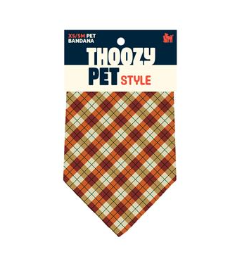 ThoozyPet Harvest Tartan Bandana