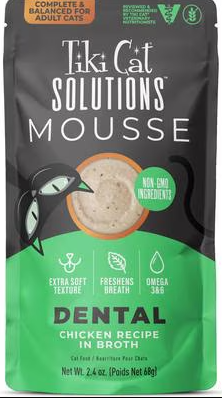 Tiki Cat Solutions Dental - Chicken Mousse 2.4oz Pouch