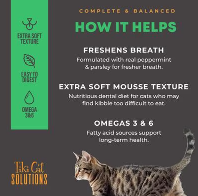 Tiki Cat Solutions Dental - Chicken Mousse 2.4oz Pouch