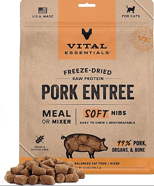 Vital Essentials Cat Soft Nibs Pork Entree