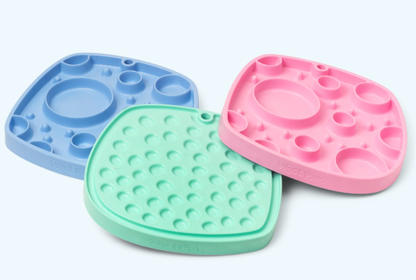 LIMITED EDITION Spring West Paw Bubbles Feast Mat - Periwinkle