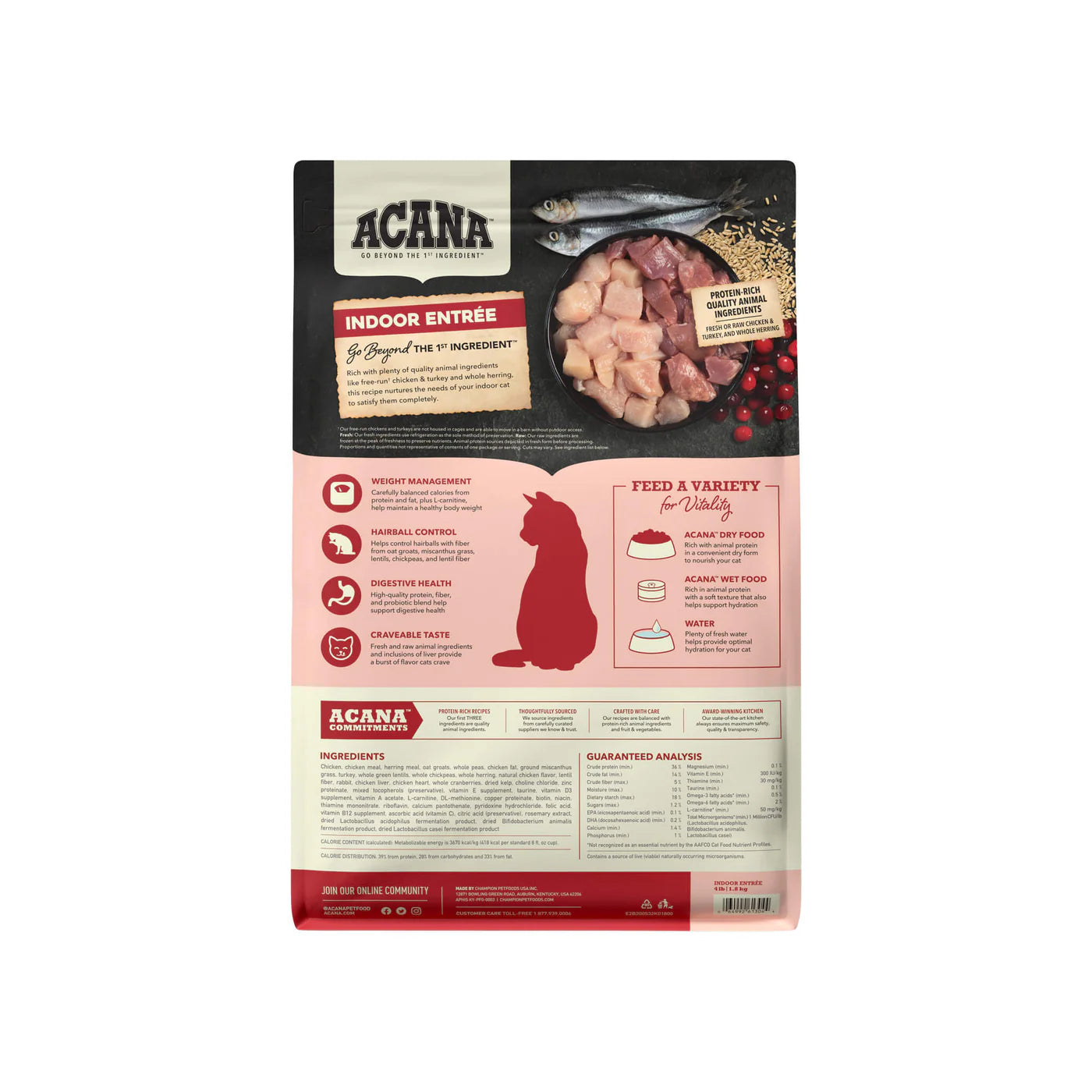 Acana Indoor Entrée with Chicken and Turkey Dry Cat Food