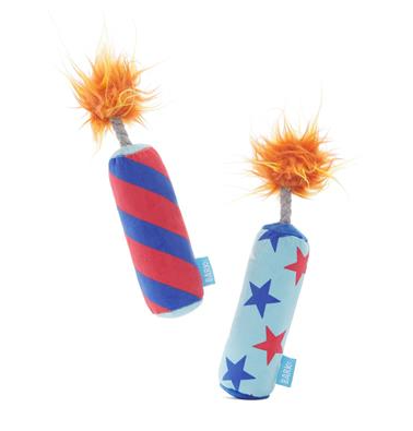 Bark Pup-Pup Fireworks Fourth of July Plush Dog Toy