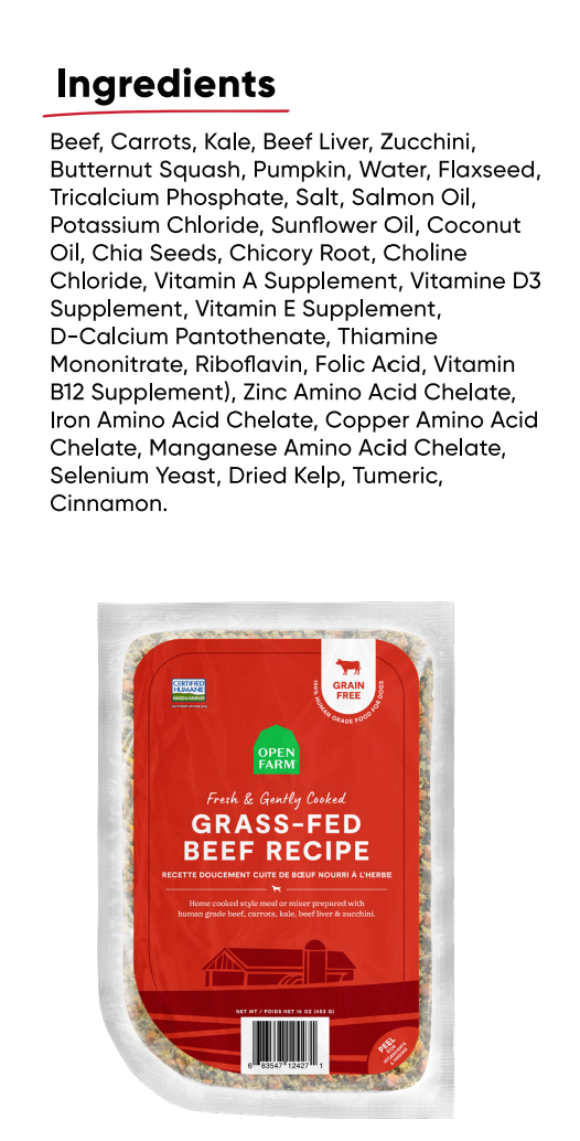 Open Farm Gently Cooked Frozen Dog Food - Beef
