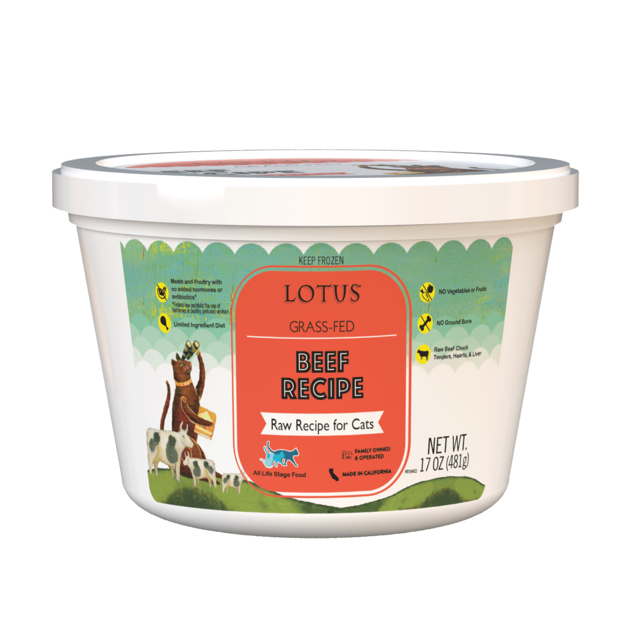 Lotus Raw Beef Frozen Cat Food