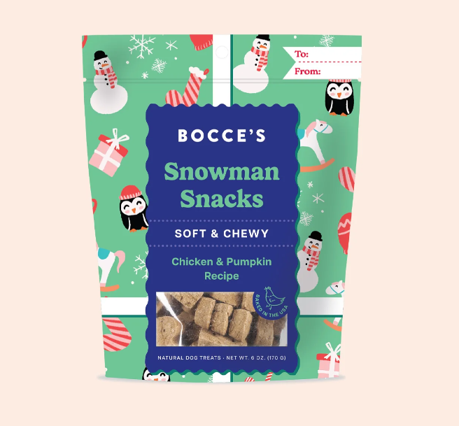 Bocce's Bakery Snowman Snacks Soft & Chewy Treats