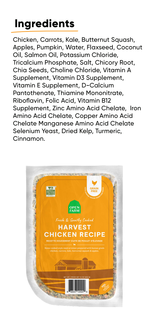 Open Farm Gently Cooked Frozen Dog Food - Chicken