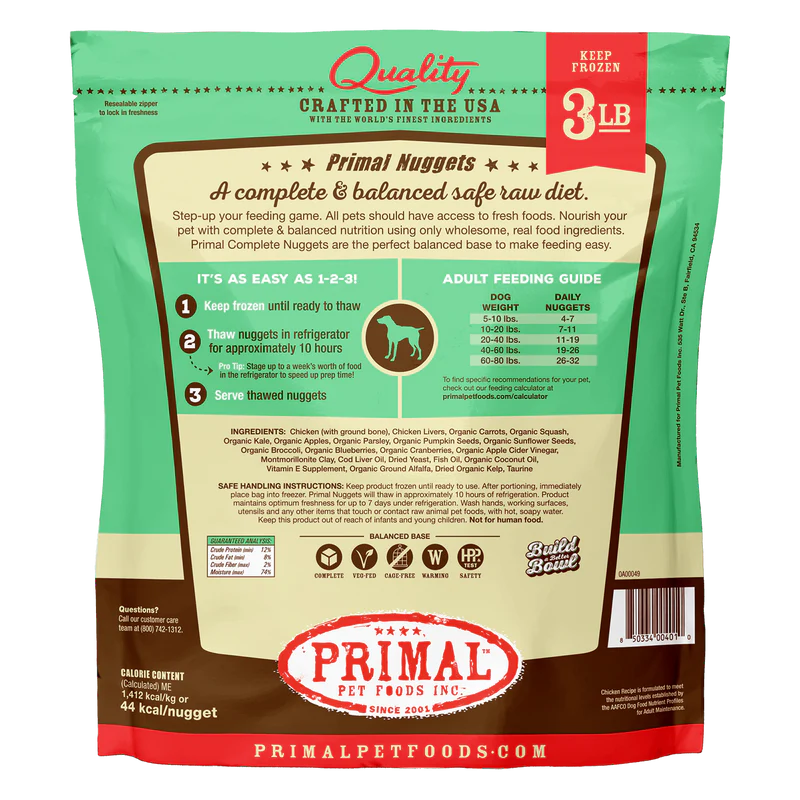 Primal Canine Frozen Chicken Nuggets