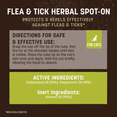 Earth Animal Flea & Tick Herbal Spot-On For Cats
