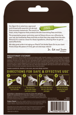 Earth Animal Flea & Tick Herbal Spot-On For Cats