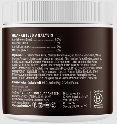Earth Animal Healthy Digestion Nutritional Supplement