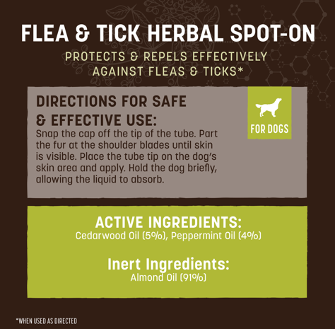 Earth Animal Flea & Tick Herbal Spot-On Treatment For Dogs