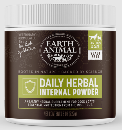 Earth Animal Daily Herbal Internal Flea & Tick Powder - Yeast Free