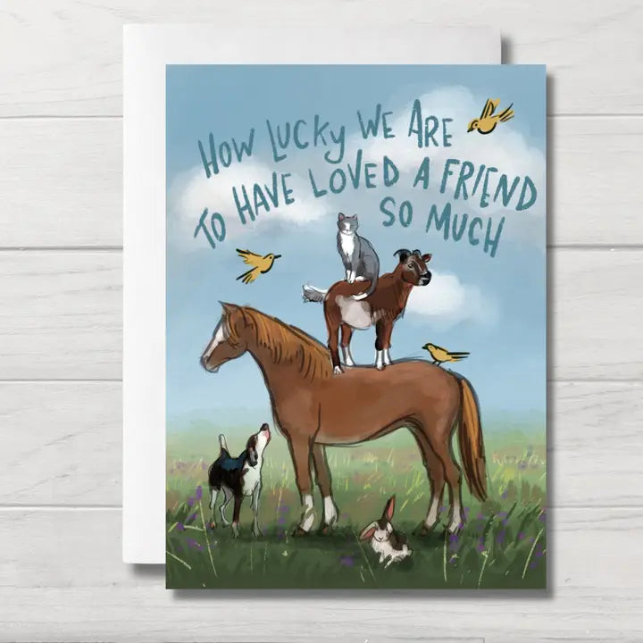 Fable & Sage Pet Sympathy Card - How Lucky Are We