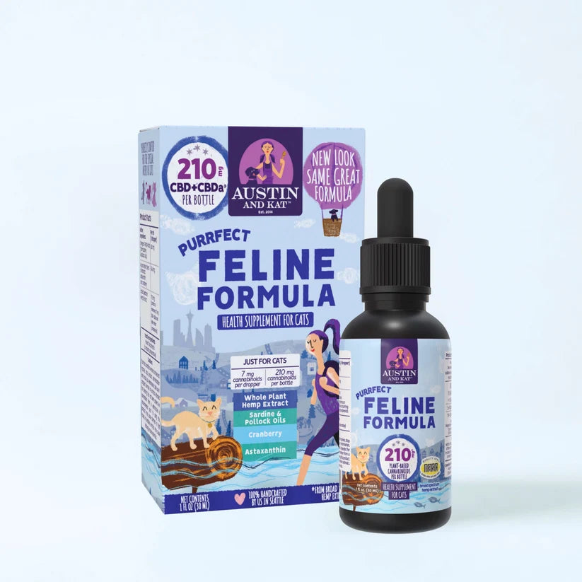 Austin and Kat Feline Formula 210mg CBD+CBDa Oil
