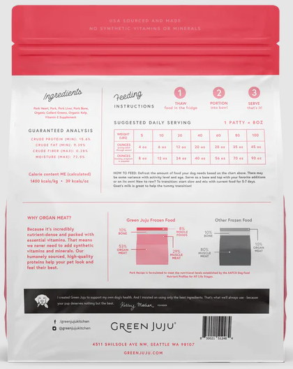 Green JuJu Frozen Pork Recipe 6lb