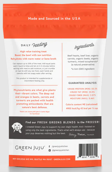 Green Juju Freeze-Dried Beef Red Bites