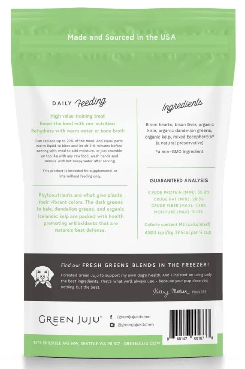 Green Juju Freeze-Dried Bison Green Bites