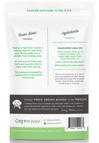 Green Juju Freeze-Dried Bison Liver Training Treats