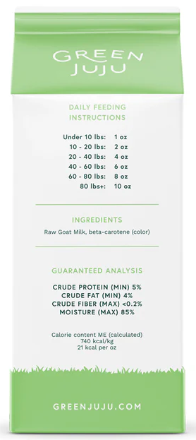 Green Juju Raw Goat Milk