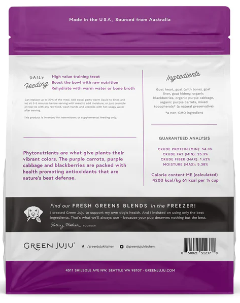 Green Juju Freeze-Dried Goat Purple Bites