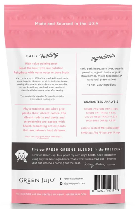 Green Juju Freeze-Dried Pork Pink Bites