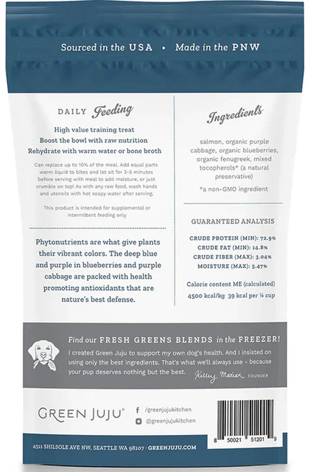 Green Juju Freeze-Dried Salmon Blue Bites