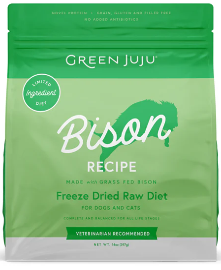 Green JuJu Freeze Dried Raw Bison Recipe