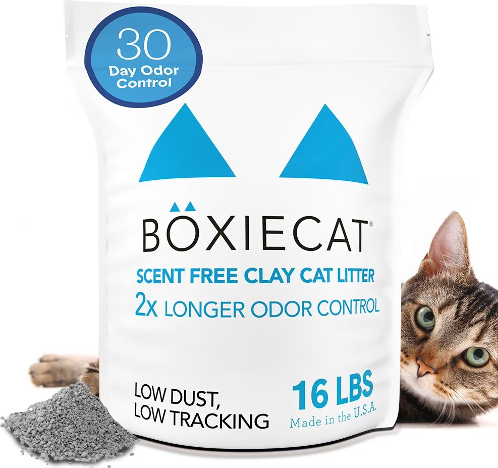 Boxie Cat All Natural, Scent Free Clumping Clay Litter