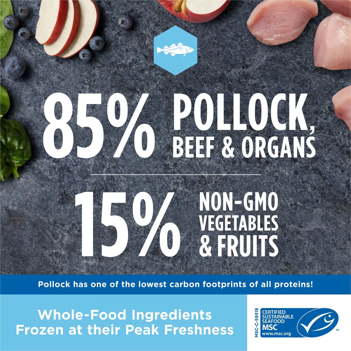 Instinct Frozen Raw Wild-Caught Pollock & Beef Organ Bites