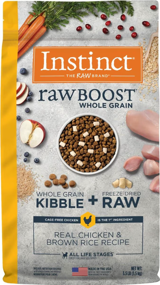 Instinct Dog Raw Boost Whole Grain Chicken and Brown Rice