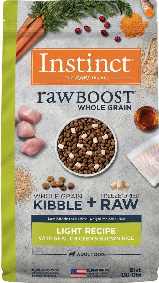 Instinct Dog Raw Boost Whole Grain Light Chicken and Brown Rice