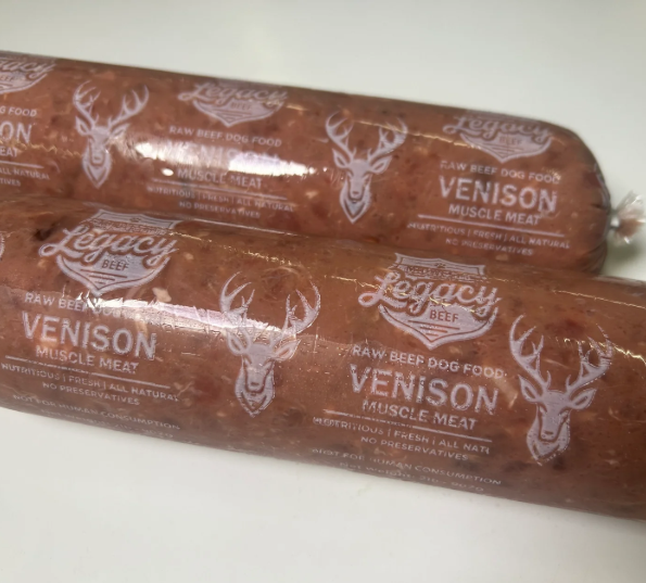 Midwest Legacy Beef Ground Venison Meat 2lb Roll