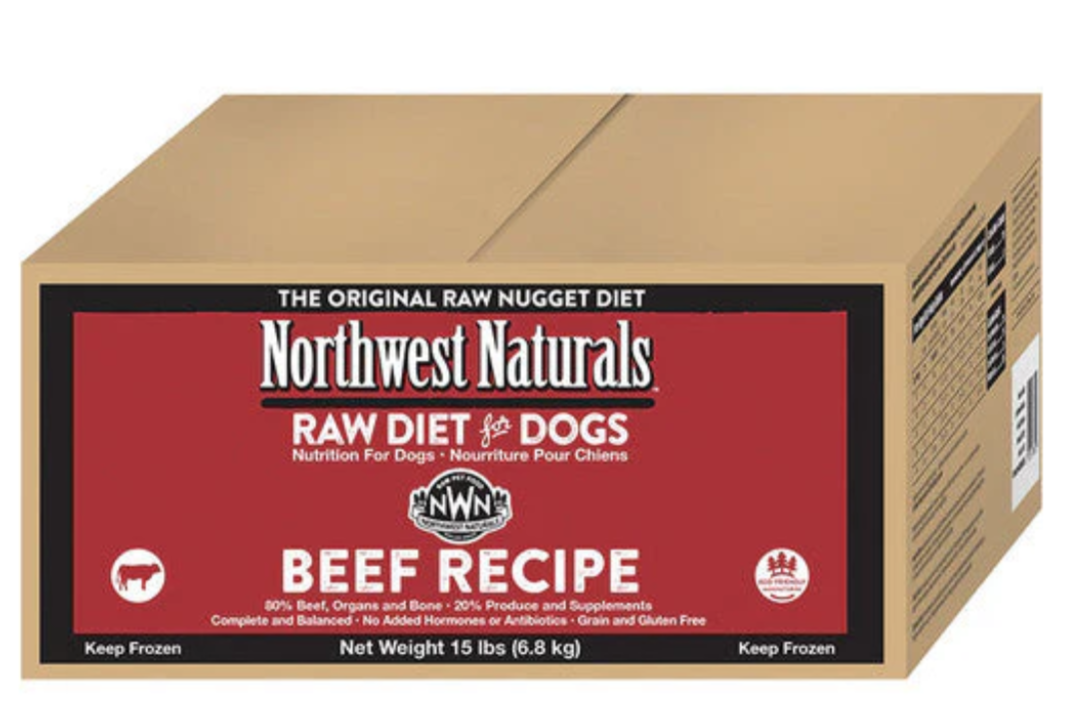 Northwest Naturals Frozen Beef - 5 lb Rolls Shipping Box w/ Dry Ice (8 Rolls)