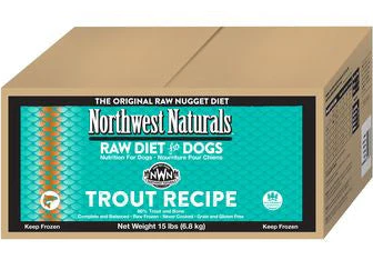 Northwest Naturals Frozen Trout - 5 lb Rolls Shipping Box w/ Dry Ice (8 Rolls)