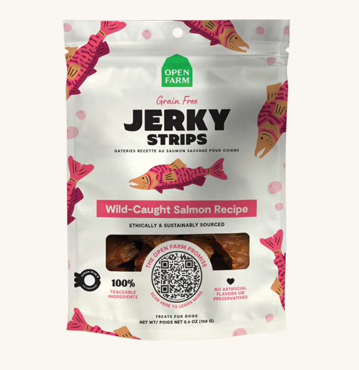 Open Farm Jerky Strips Salmon
