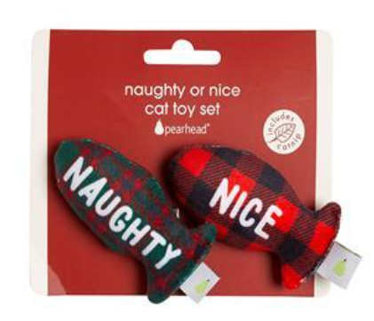 Pearhead Naughty or Nice Fish Cat Toy