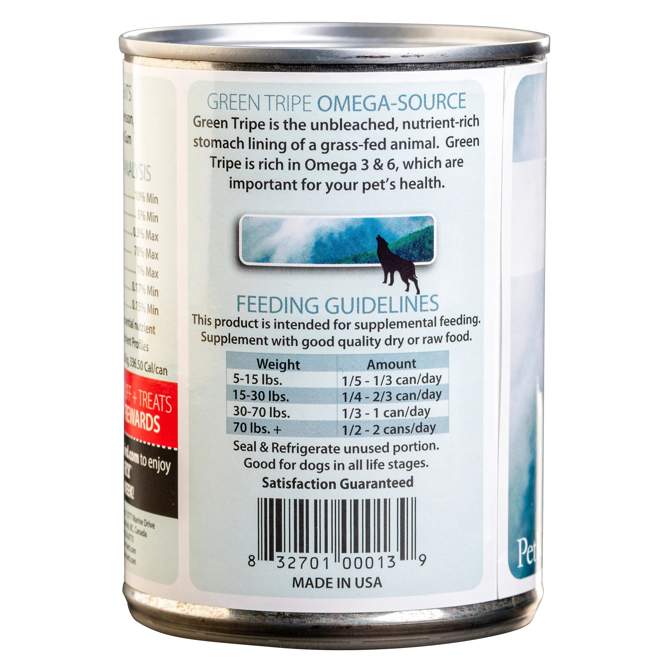 PetKind Tripett New Zealand Green Beef Tripe & Venison 12 oz Can - Individual Can
