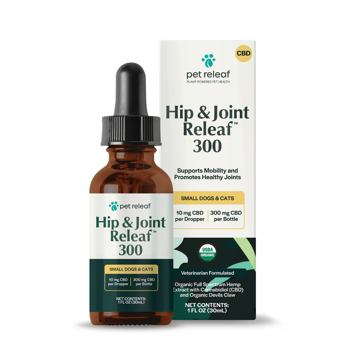 Pet Releaf USDA Organic Hip & Joint 300mg CBD Oil