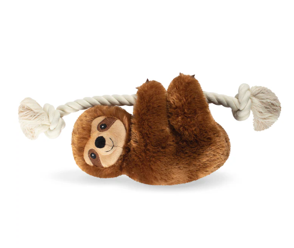 Petshop By Fringe Studio Brown Sloth on a Rope Plush Toy