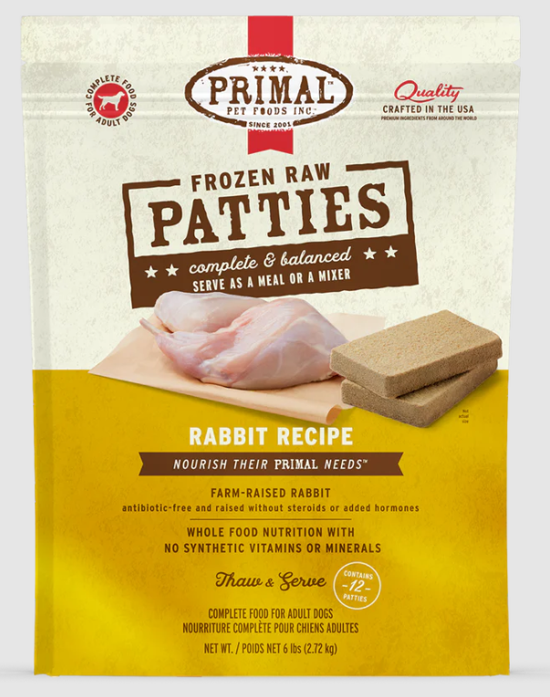 Primal Canine Rabbit Patties - 6lb