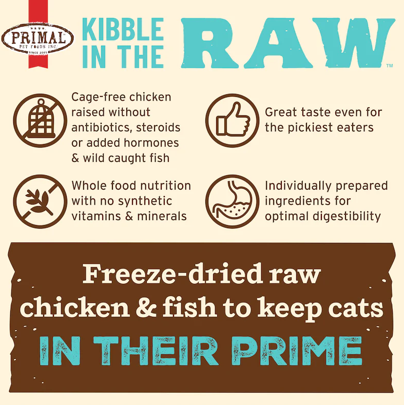 Primal Kibble In The Raw Chicken and Fish Cat