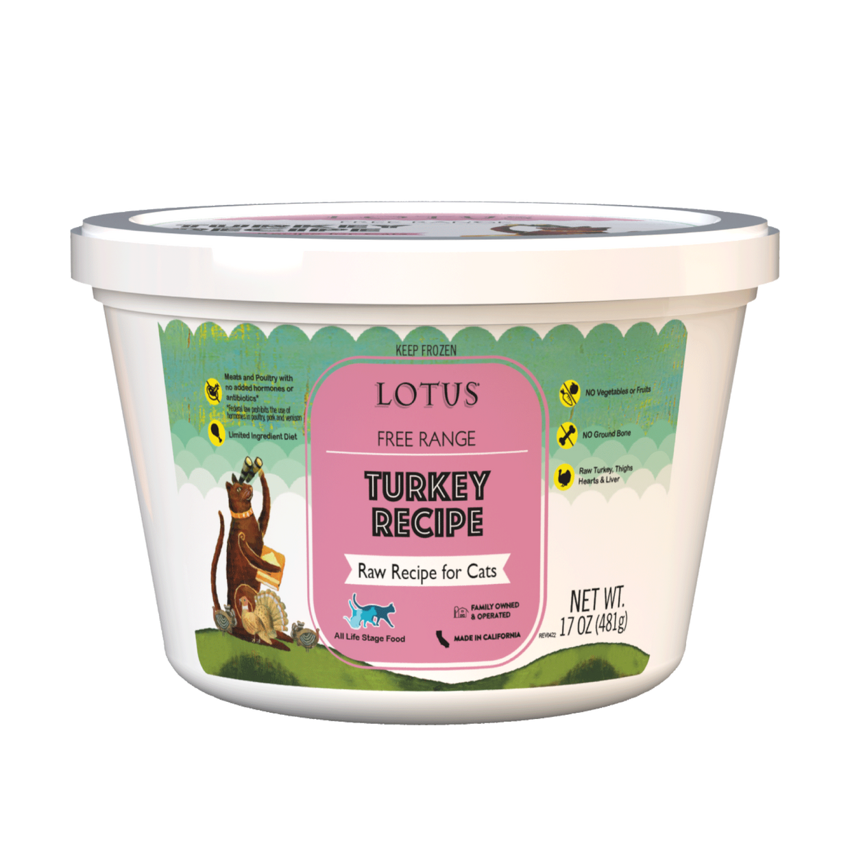 Lotus Raw Turkey Frozen Cat Food